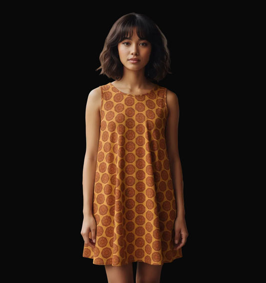 “Warm Hexa” Kid's Sleeveless Dress | 180GSM Cotton