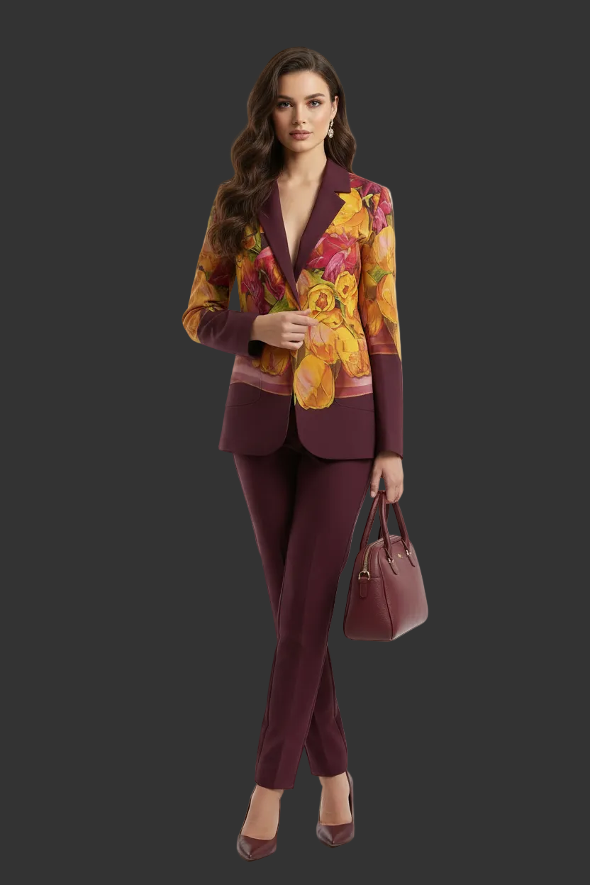 “Radiant Harmony” Women's Leisure Blazer | 245GSM Cotton