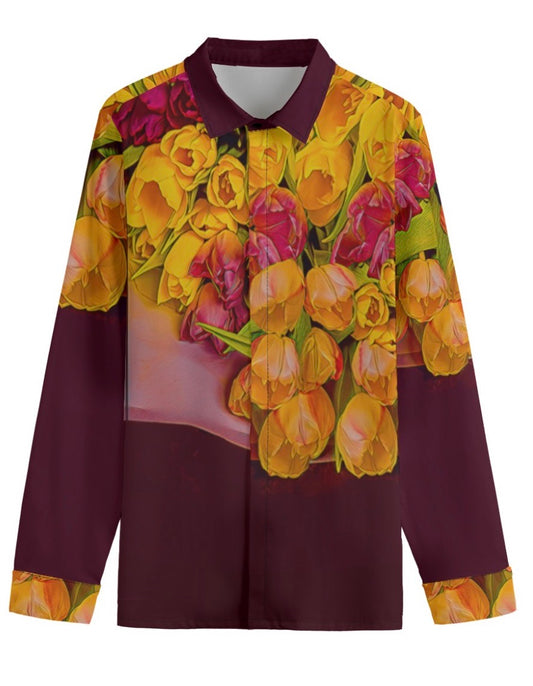 “Radiant Harmony” Men's Lapel Collar Shirt With Concealed Placket |115GSM Cotton poplin