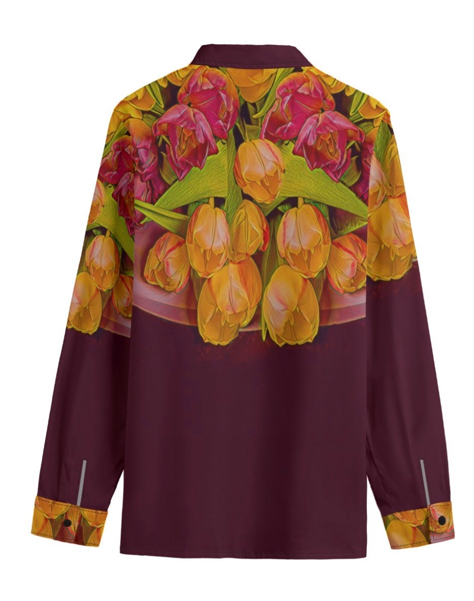 “Radiant Harmony” Men's Lapel Collar Shirt With Concealed Placket |115GSM Cotton poplin