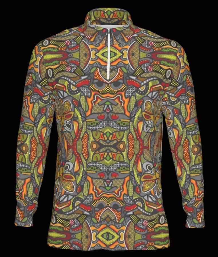 “Zedomina”  Men's Sports Collar Jersey With Long Sleeve| Interlock