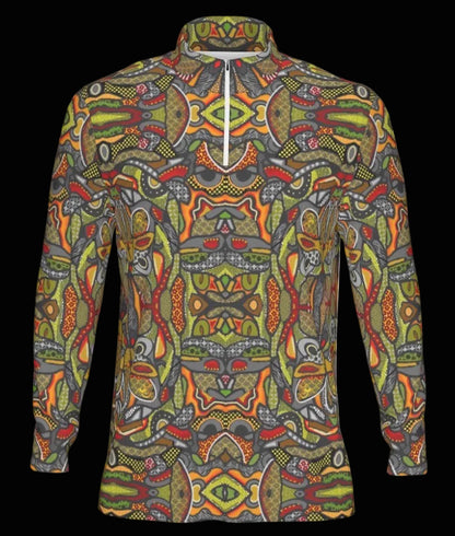 “Zedomina”  Men's Sports Collar Jersey With Long Sleeve| Interlock