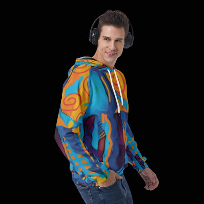 “Oceanic” Men's Raglan Pullover Hoodie