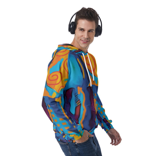 “Oceanic” Men's Raglan Pullover Hoodie