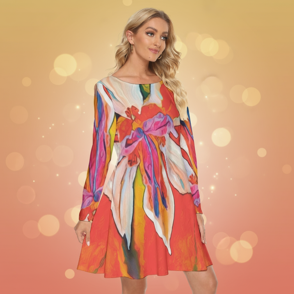 “Dietes ”Women's Crew Neck Dress