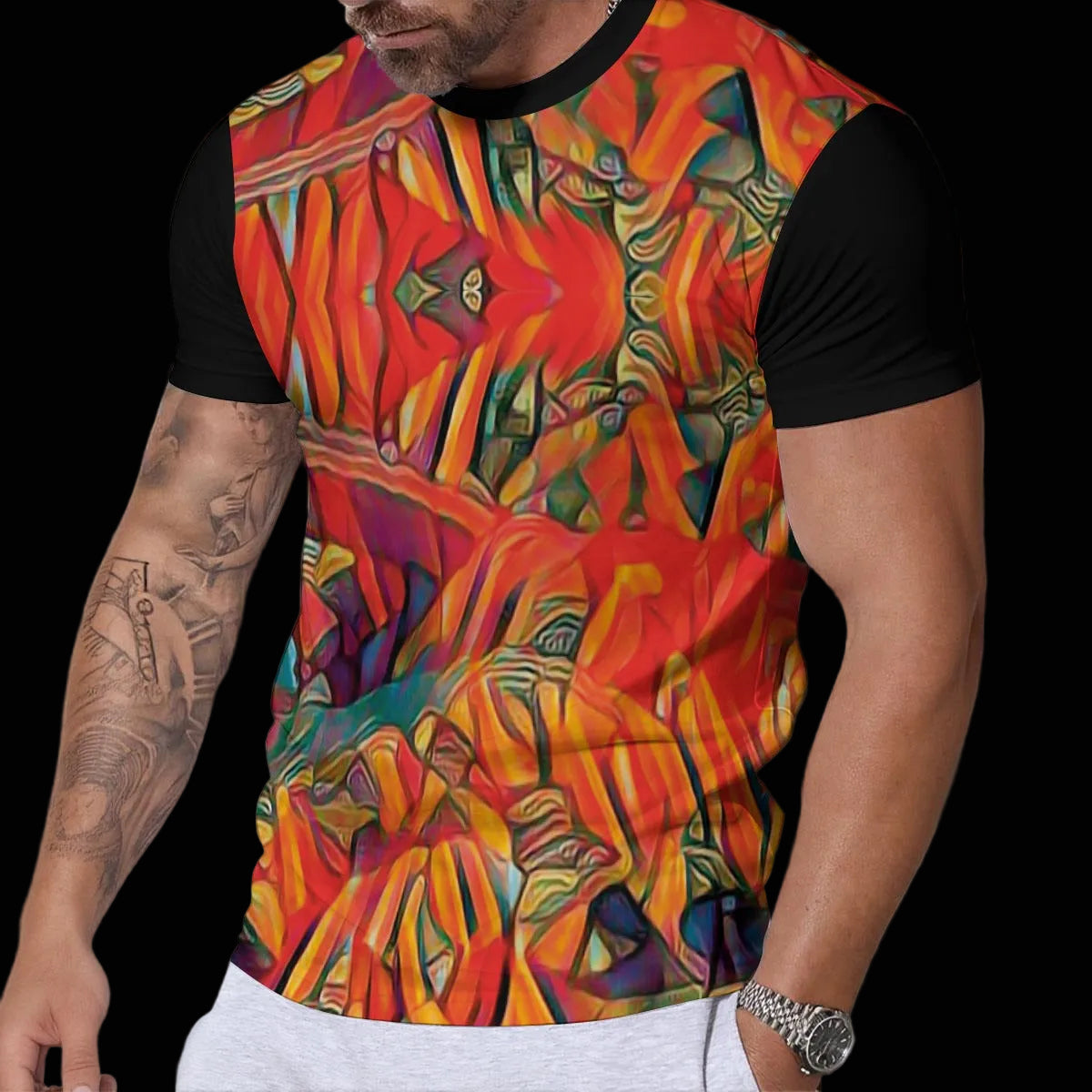 “Chromatic Fusion”  Men's Short Sleeve T-shirt