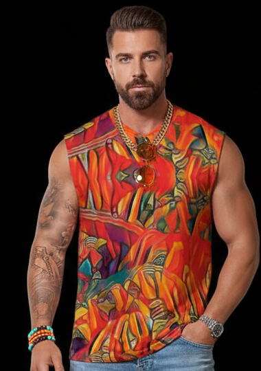 “Chromatic Fusion”  Men's Short Sleeve T-shirt