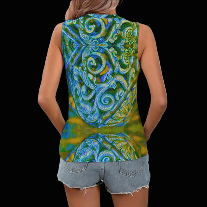 “Arcadia” Women's Sleeveless V-Neck Tank Top