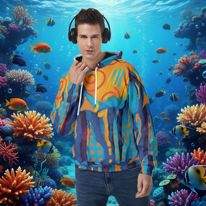 “Oceanic” Men's Raglan Pullover Hoodie