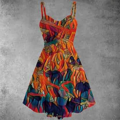 “ Chromatic Fusion Dress ” Spaghetti Strap Dress