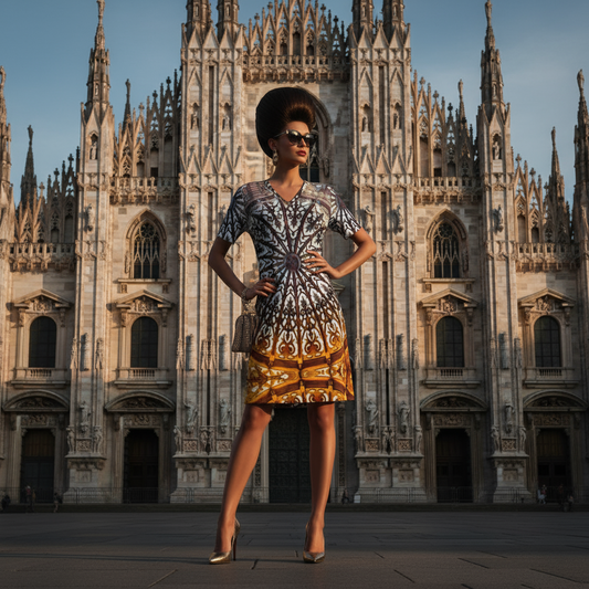 “Gothic Rose”  Women's V Neck Dress|180GSM Cotton