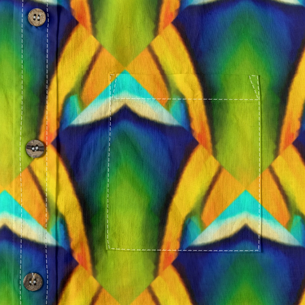 “Emerald Tide”  Men's Casual Lapel Long Sleeve Shirt|125GSM Cotton