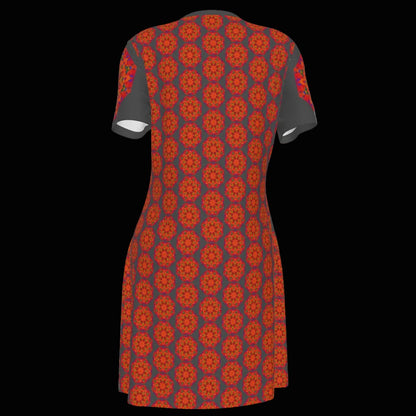 “Warm Hexa” Women's V Neck Dress|180GSM Cotton