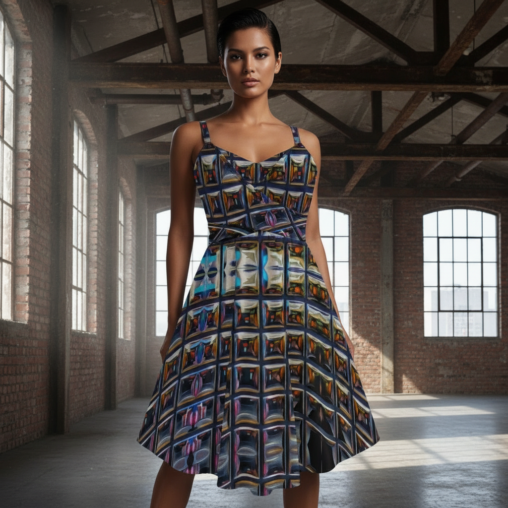 “Armoury” Women's Spaghetti Strap Dress