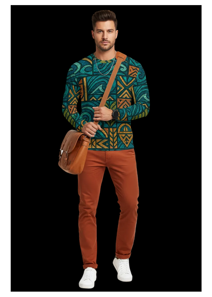 ‘Rapanui’ Men's Long Sleeve T-Shirt