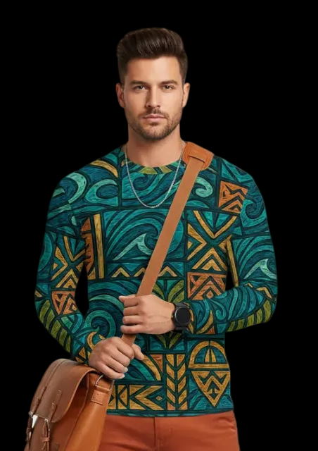 ‘Rapanui’ Men's Long Sleeve T-Shirt