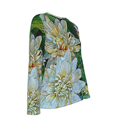 “White Floral Medley” Women's Oversized T-shirt | 190GSM Cotton