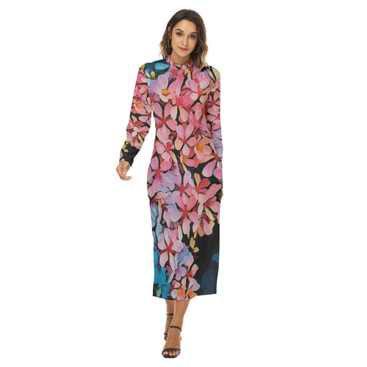 “Pink India Hawthorn” Women's Hip Dress