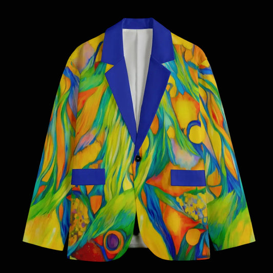 “Iridescence” Men's Casual Flat Lapel Collar Blazer
