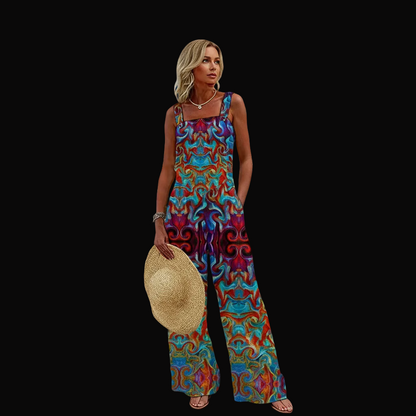 “Aurora Flare”  Women's Wide-Leg Jumpsuit