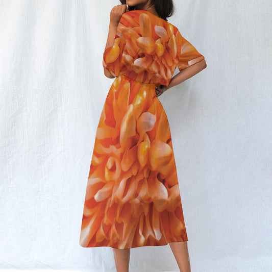 “Peachy” Women's Knee-Length Dress