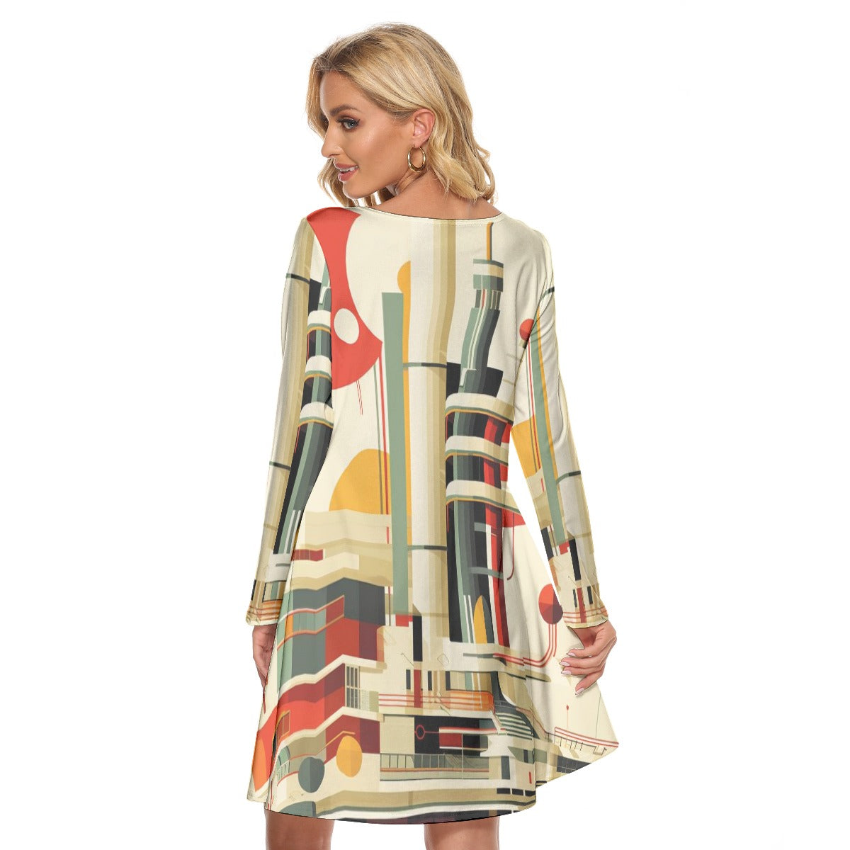 "City Skyline" Women's Crew Neck Dress