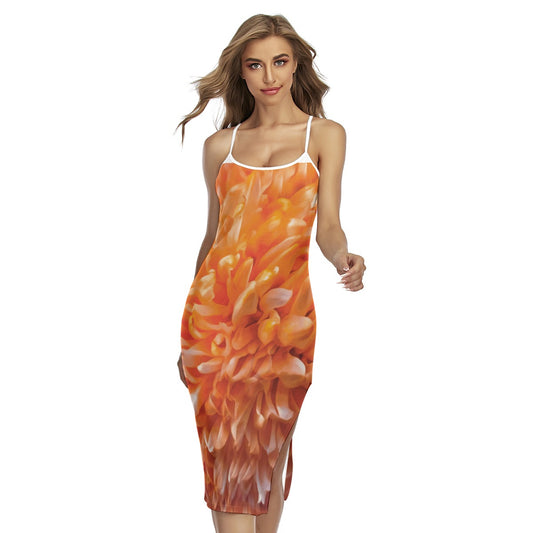 “Peachy” Back Cross Cami Dress