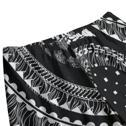 “Scribble”  Women's Side Split T-shirt Set