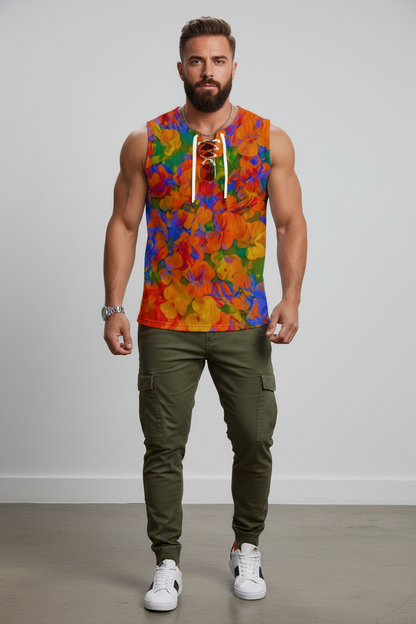 “Colour Garden”  Men's Tank Top With Drawstring