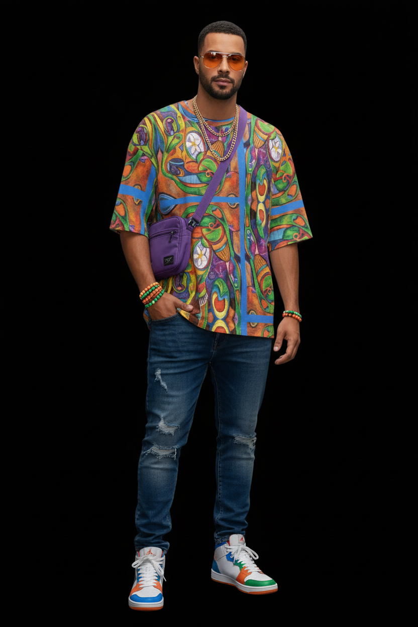“Zoran” Men's Drop Shoulder T-shirt With Short Sleeve