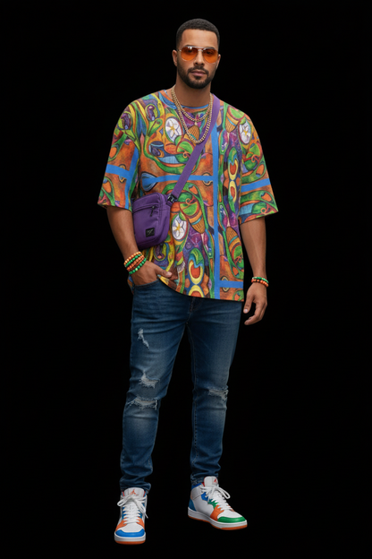 “Zoran” Men's Drop Shoulder T-shirt With Short Sleeve