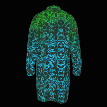 “Tribal Oceanic” Men's Stand-up Collar Long Shirt