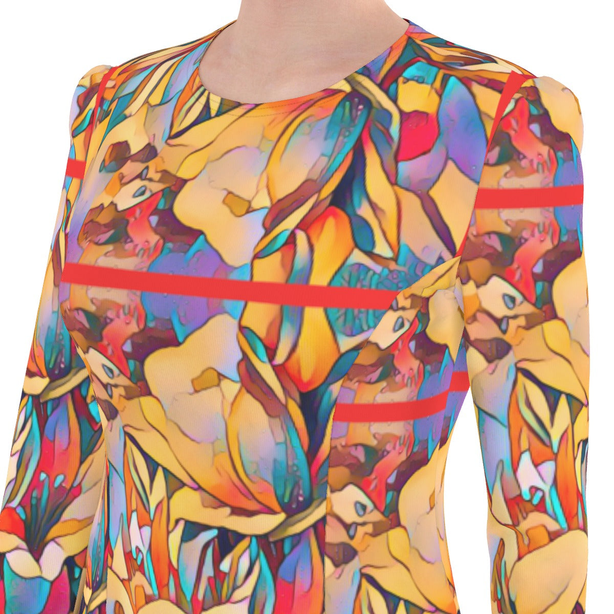 “Fragmented Bloom”  Women's Irish Dress