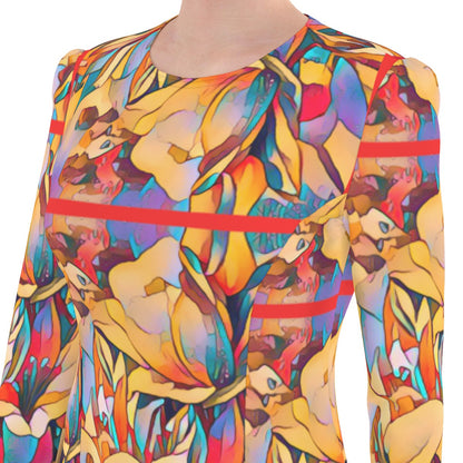 “Fragmented Bloom”  Women's Irish Dress