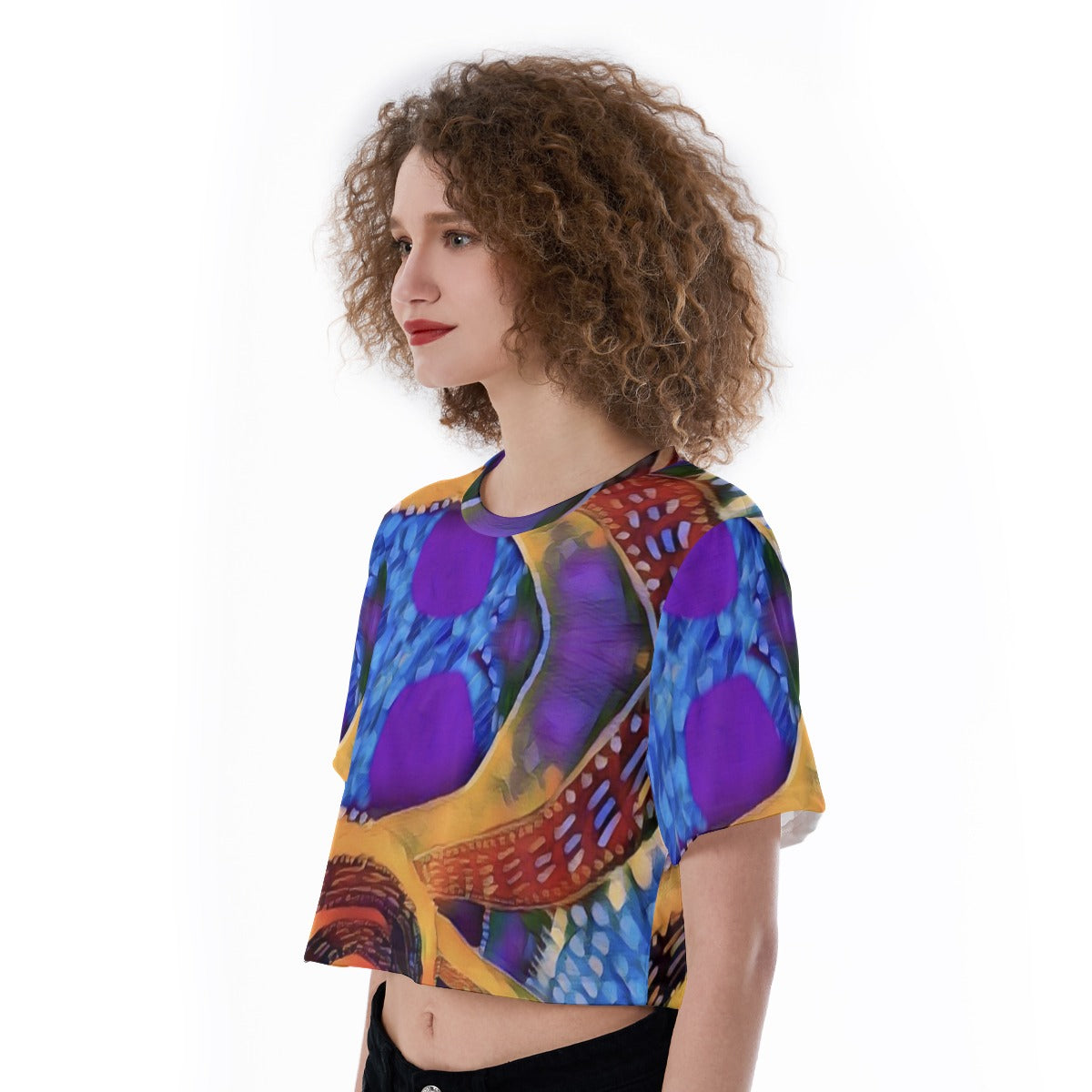 “Colour Vortex” Cropped T-Shirt