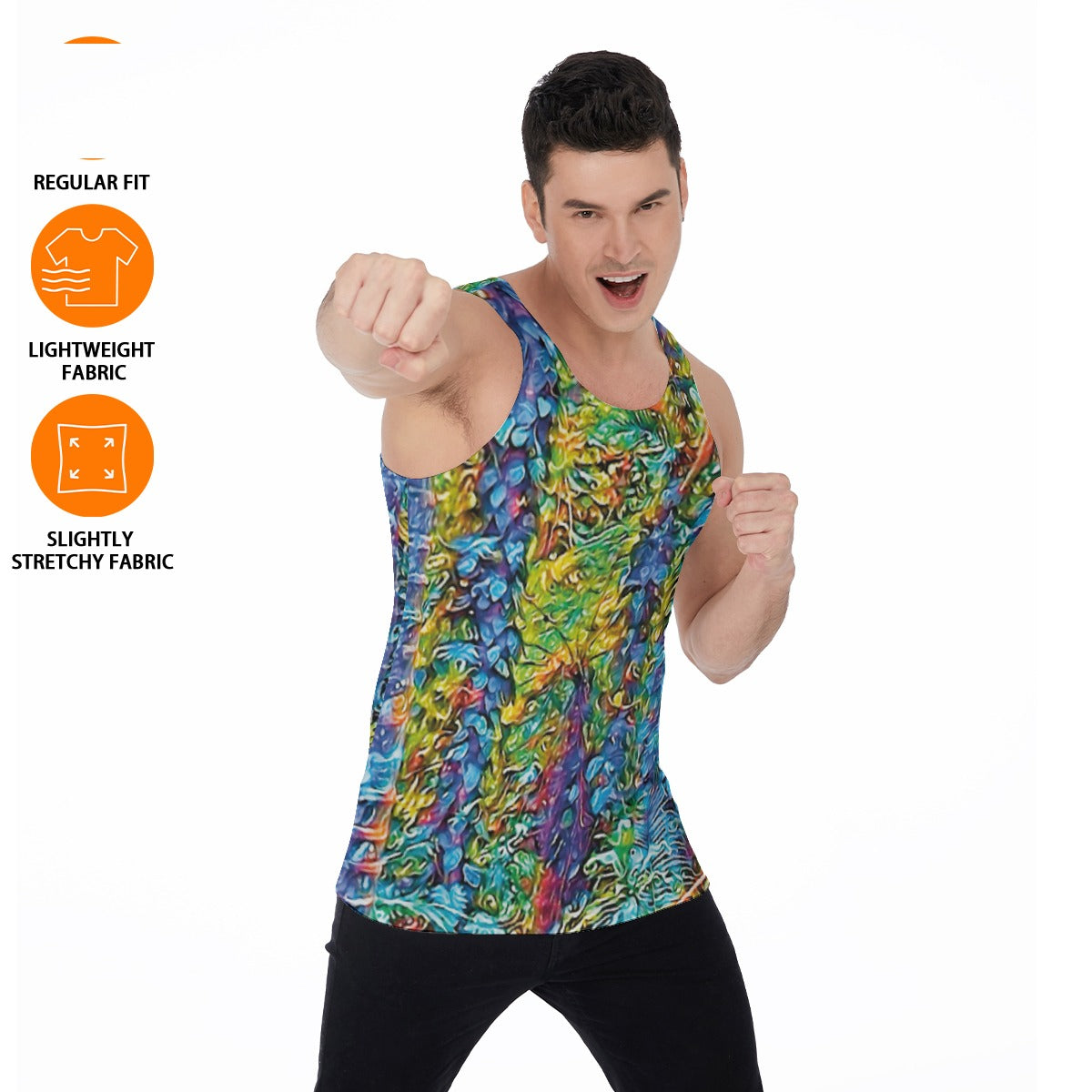 “Flouro Jungle” Men's Tank Top
