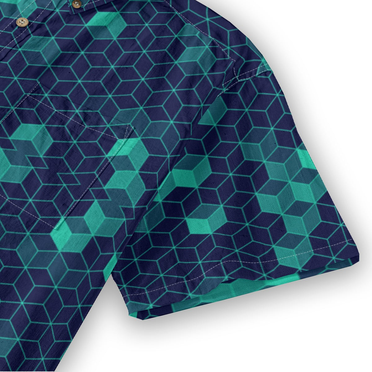 “Polyhedral” Men's Breathable Cotton Shirt|125GSM