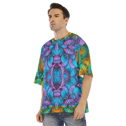 “Jewel Cascade” Men's Drop Shoulder T-shirt With Short Sleeve