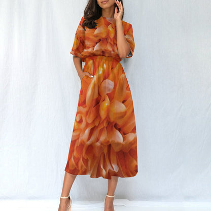 “Peachy” Women's Knee-Length Dress