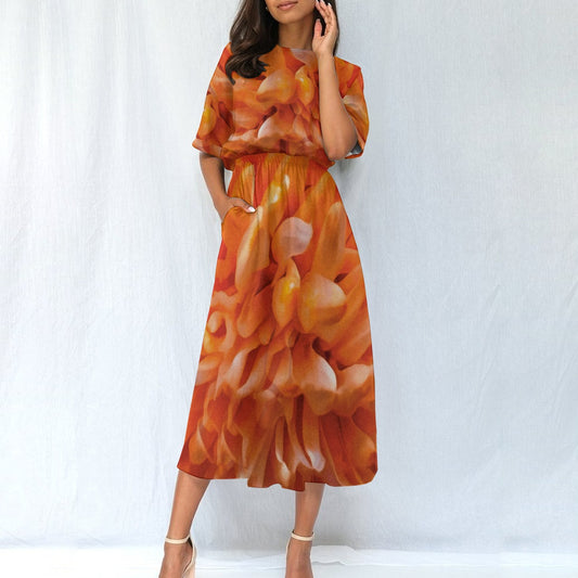 “Peachy” Women's Knee-Length Dress