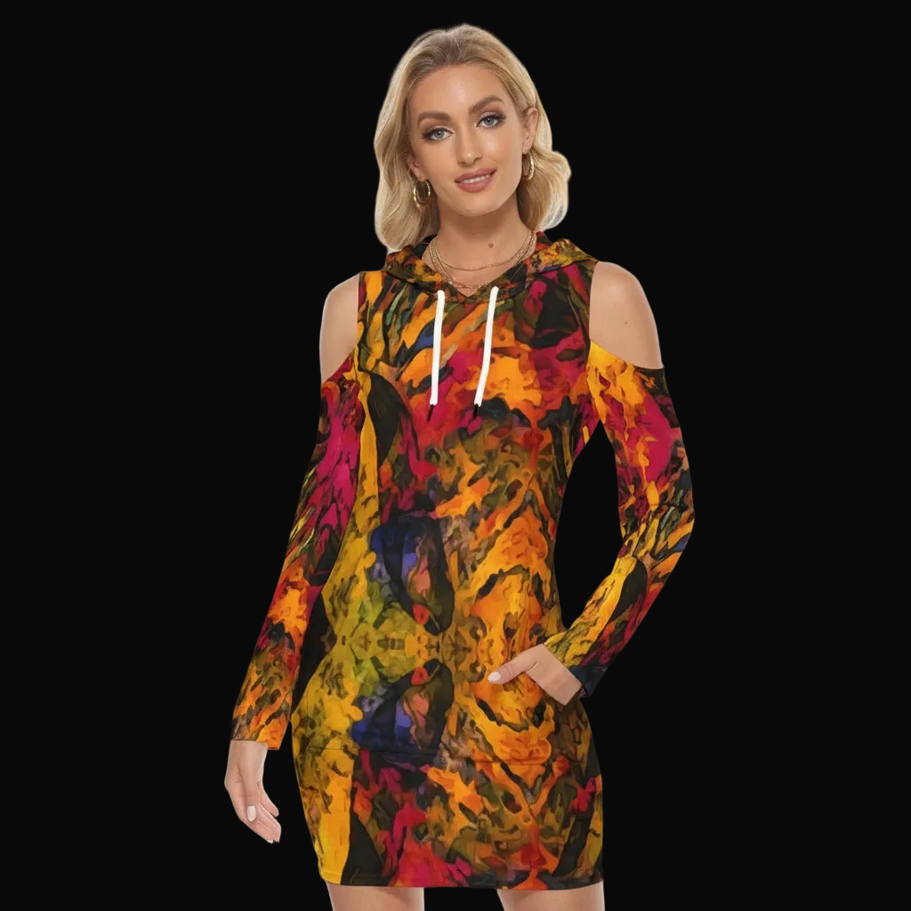 “Golden Flux”  Women's Tight Dress
