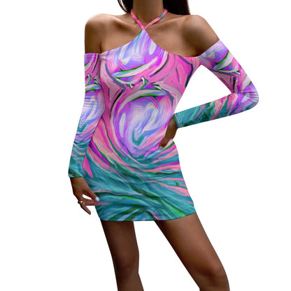 “Noosa” Women's Halter Lace-up Dress