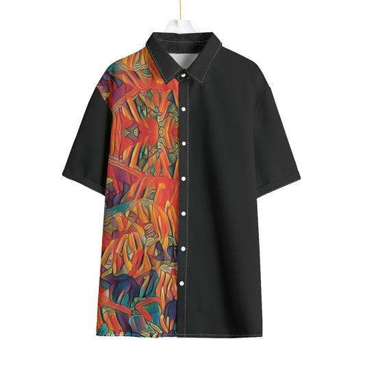 ‘“Chromatic Fusion”  Unisex Shirt With Folding Sleeve