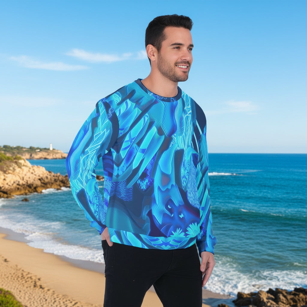 “Azure Dreamscape” Men's Heavy Fleece Sweatshirt