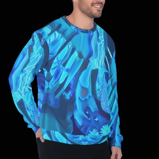 “Azure Dreamscape” Men's Heavy Fleece Sweatshirt