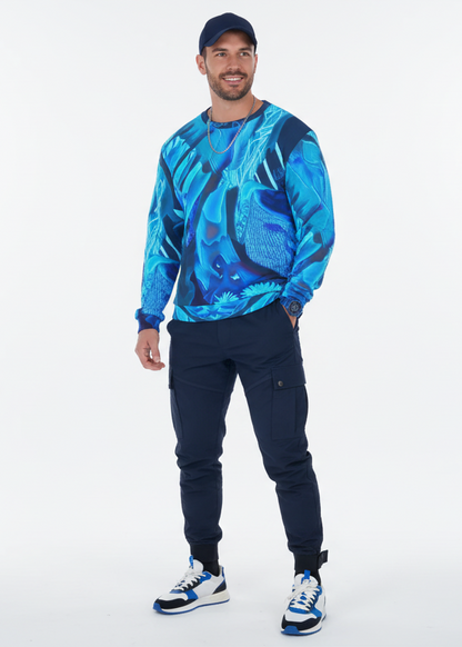 “Azure Dreamscape” Men's Heavy Fleece Sweatshirt