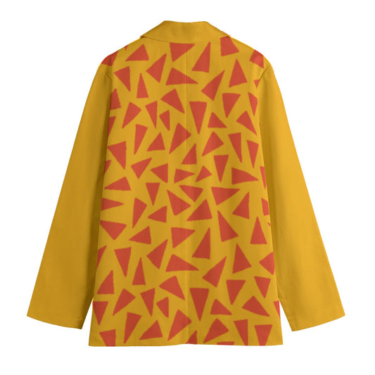 “Tangerine Tease” Women's Leisure Blazer | 245GSM Cotton