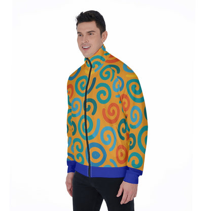 “Spiralling” Men's Stand Collar Jacket