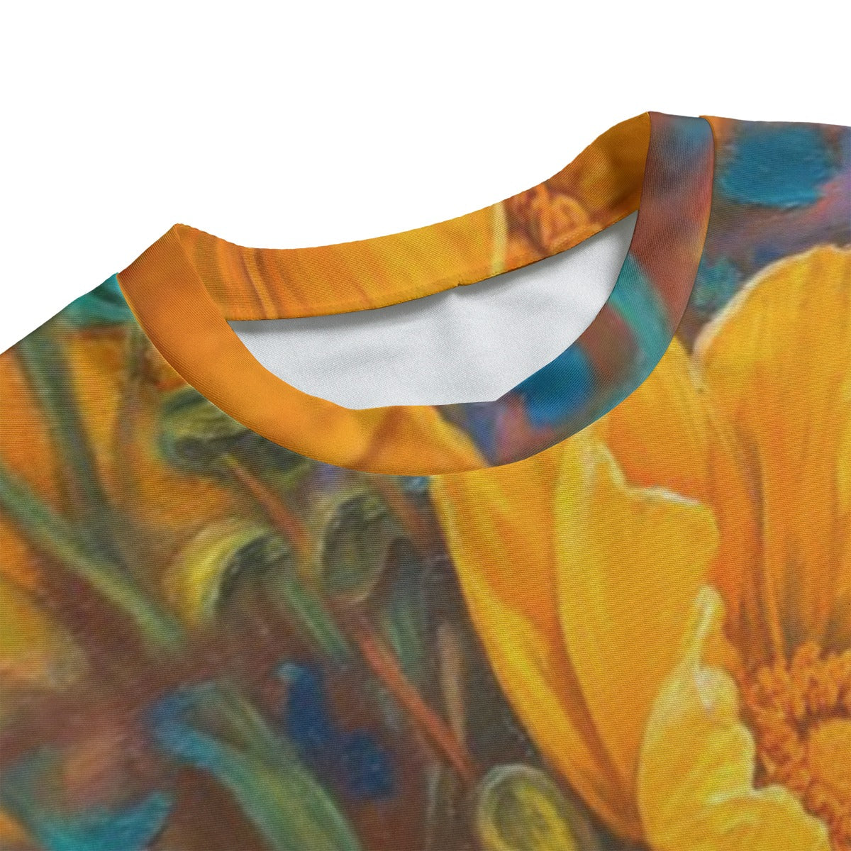 “Golden Cascade” Women's Side Split T-shirt Set