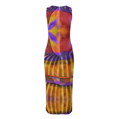 “Carnival” Women's Beach Perspective Chiffon Sleeveless Dress